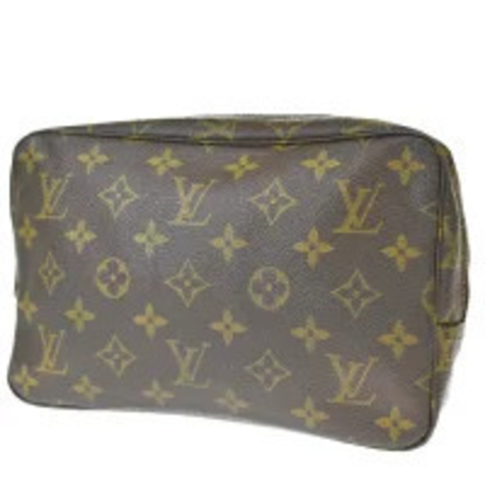 Louis Vuitton Trouse Toilette Pouch Bag Pouch Monogram Leather Shoulder Brown